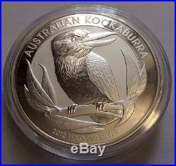 1 KG Kilo 2012 Solid Silver Australian Kookaburra Coin. 999 Fine Brand New