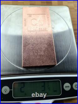 1 Kilo 2.3lb Copper Bar 36oz 999 Fine Bullion Ingot 5-10-20 Silver Alternative 2