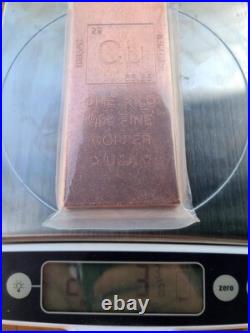 1 Kilo 2.3lb Copper Bar 36oz 999 Fine Bullion Ingot 5-10-20 Silver Alternative 2