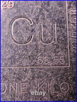 1 Kilo 2.3lb Copper Bar 36oz 999 Fine Bullion Ingot 5-10-20 Silver Alternative 2