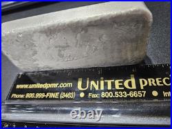 1 Kilo. 9999 Fine Silver Bar United Investment Bullion Poured Solid 4.25 x 1.75