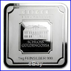 1 Kilo Silver Bar Geiger Edelmetalle (Original Square Series)