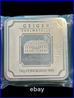 1 Kilo Silver Bar Geiger Edelmetalle (Original Square Series)