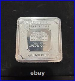 1 Kilo Silver Bar Geiger Edelmetalle (Original Square Series) Sealed