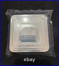 1 Kilo Silver Bar Geiger Edelmetalle (Original Square Series) Sealed