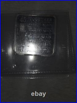 1 Once Donald Trump Train Silver Bar 1 Oz. 999 Fine Silver Square