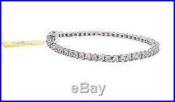 1 One Row Genuine Diamond Solid 925 Sterling Silver Tennis Bracelet 7 Inch