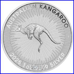 1 Ounce 9999 Solid Silver Red Kangaroo 2025 Perth Mint Bullion Investment Coin