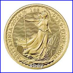 1 Oz 2024 Solid Gold Britannia Coin Cgt Free