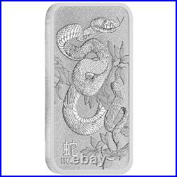 1 Oz 9999 Solid Silver Lunar 2025 Year Snake Perth Mint Minted Bullion Bar