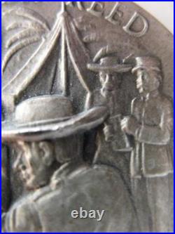 1+ Oz Longines Solid. Sterling Silver 1901 Walter Reed 3d High Relief Coin +gold