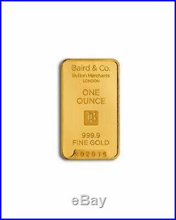 1 Oz Solid Gold Bar Baird & Co Brand New Sealed