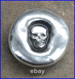 1 Ozt MK BARZ Skull Rounds. 999 Fine Silver