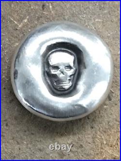 1 Ozt MK BARZ Skull Rounds. 999 Fine Silver
