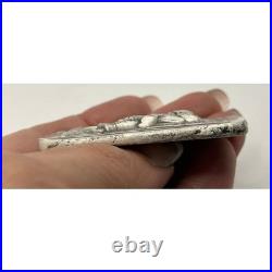 1 Troy Oz. MK BarZ Majestic Eagle Stamped Square. 999 Fine Silver