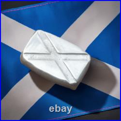 1 Troy Oz Pressed Saltire Bar, Solid Silver, 999fs, Authentic Handmade