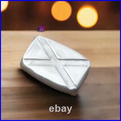 1 Troy Oz Pressed Saltire Bar, Solid Silver, 999fs, Authentic Handmade