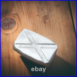1 Troy Oz Pressed Saltire Bar, Solid Silver, 999fs, Authentic Handmade