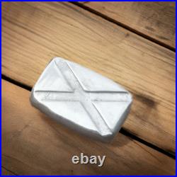 1 Troy Oz Pressed Saltire Bar, Solid Silver, 999fs, Authentic Handmade