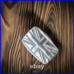 1 Troy Oz Pressed Union Jack Bar, 999FS, Solid Silver, Scottish Handmade