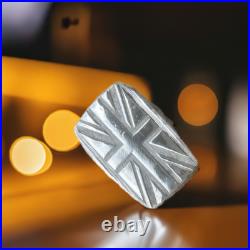 1 Troy Oz Pressed Union Jack Bar, 999FS, Solid Silver, Scottish Handmade