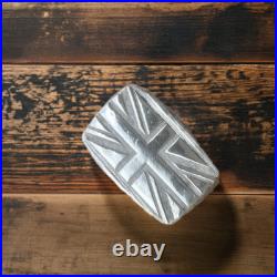 1 Troy Oz Pressed Union Jack Bar, 999FS, Solid Silver, Scottish Handmade