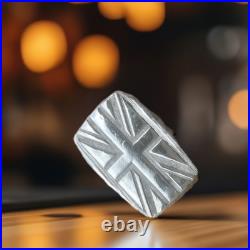 1 Troy Oz Pressed Union Jack Bar, 999FS, Solid Silver, Scottish Handmade