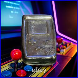 1 Troy Oz Retro Gamer Bar, Solid Silver, 999fs Handmade Collectible