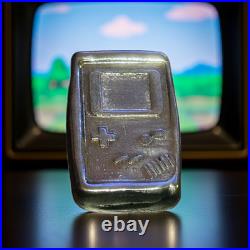1 Troy Oz Retro Gamer Bar, Solid Silver, 999fs Handmade Collectible