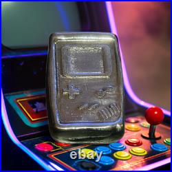 1 Troy Oz Retro Gamer Bar, Solid Silver, 999fs Handmade Collectible