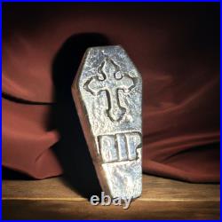 1 Troy Oz Solid Silver RIP Coffin 1 Troy Oz Solid Silver RIP Coffin