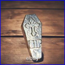 1 Troy Oz Solid Silver RIP Coffin 1 Troy Oz Solid Silver RIP Coffin