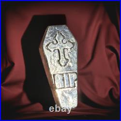 1 Troy Oz Solid Silver RIP Coffin 1 Troy Oz Solid Silver RIP Coffin