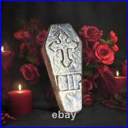 1 Troy Oz Solid Silver RIP Coffin 1 Troy Oz Solid Silver RIP Coffin