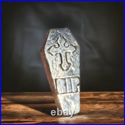 1 Troy Oz Solid Silver RIP Coffin 1 Troy Oz Solid Silver RIP Coffin