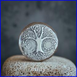 1 Troy Oz Solid Silver Tree of Life Round, handmade in Scotland