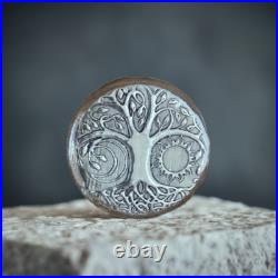 1 Troy Oz Solid Silver Tree of Life Round, handmade in Scotland
