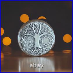 1 Troy Oz Solid Silver Tree of Life Round, handmade in Scotland