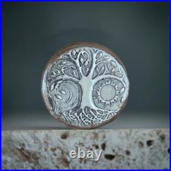 1 Troy Oz Solid Silver Tree of Life Round, handmade in Scotland