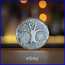 1 Troy Oz Solid Silver Tree of Life Round, handmade in Scotland