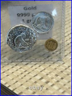 1 g solid gold prospector 1/4 ounce prospector and a 1/10th ounce? Prospector