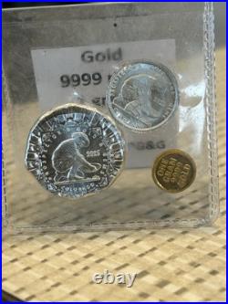 1 g solid gold prospector 1/4 ounce prospector and a 1/10th ounce? Prospector