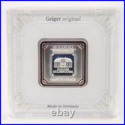 1 oz. 999 Fine Silver Bullion Bar Geiger Original Square Sealed in Case