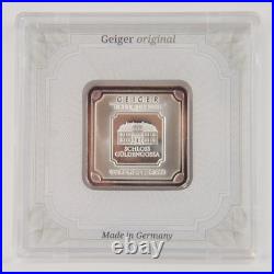 1 oz. 999 Fine Silver Bullion Bar Geiger Original Square Sealed in Case