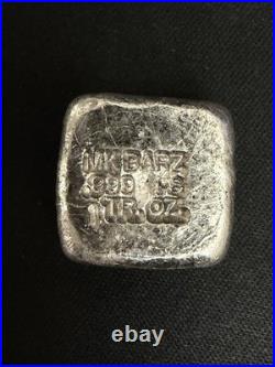 1 oz. 999 Fine Silver Square Bar MK Barz Mint COA California Maple Leaf 1 oz. 999 Fine Silver Square Bar MK Barz Mint COA California Maple Leaf