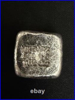 1 oz. 999 Fine Silver Square Bar MK Barz Mint COA California Maple Leaf