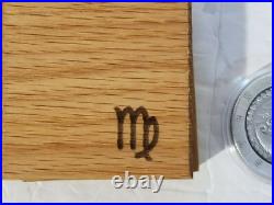 1 oz. 999 Fine Silver Zodiac Virgo In a Solid Wood Box