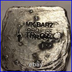 1 oz. 999 Silver Bar Hand Poured Solid Silver Bullion Grim Reaper Halloween