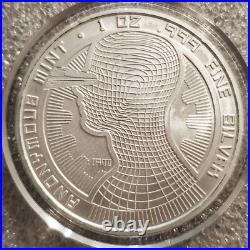 1 oz. 999 fine Solid Silver commemorative Bitcoin Guardian WithCOA Rare Digital AI