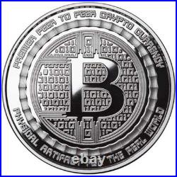 1 oz. 999 fine Solid Silver commemorative Bitcoin Guardian WithCOA Rare Digital AI
